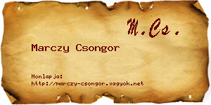 Marczy Csongor névjegykártya