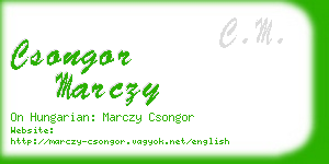 csongor marczy business card